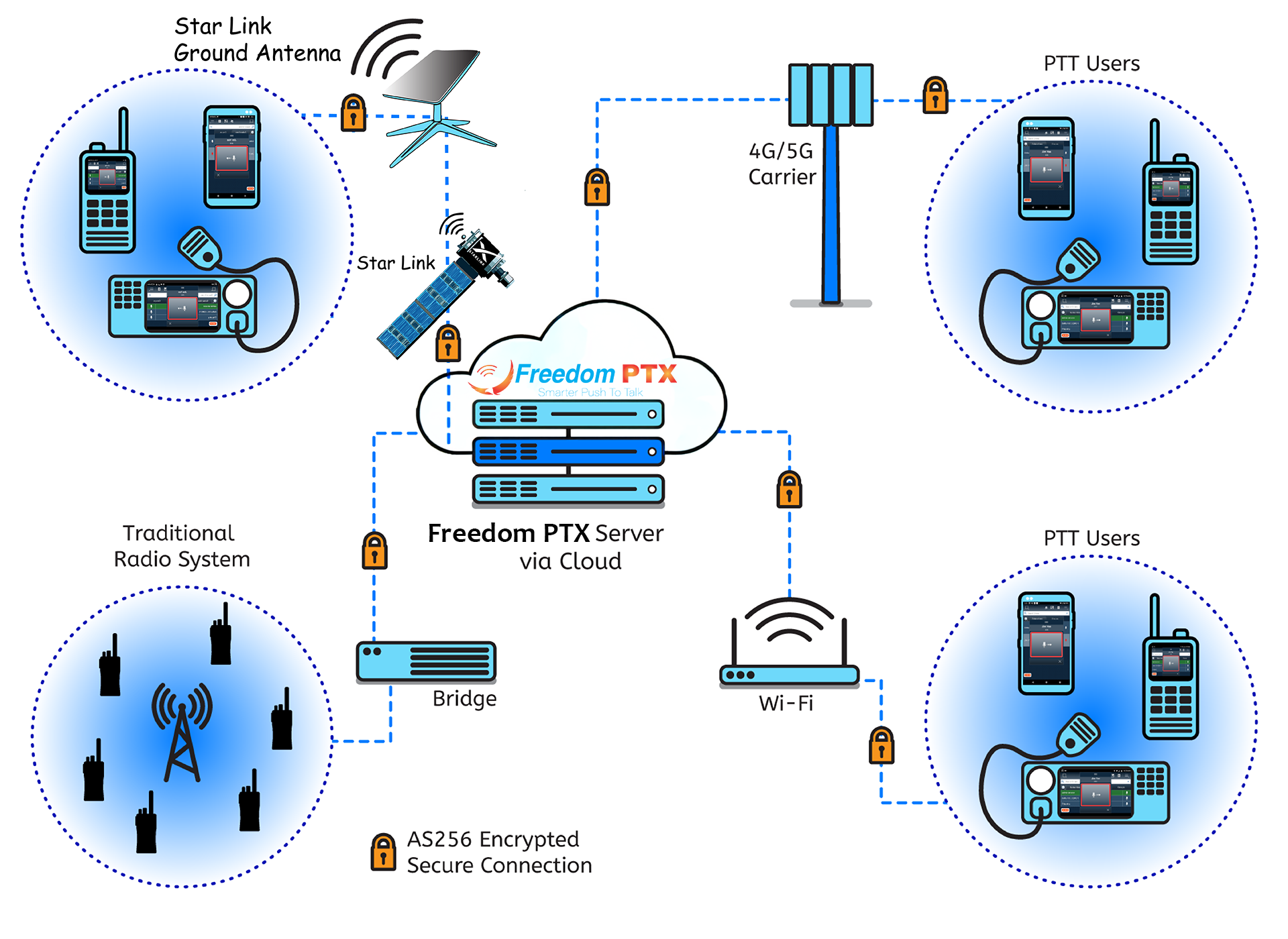 FreedomPTX Networks Diagram